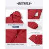 image:imageMAGCOMSEN Womens Hooded Puffer Jacket Lightweight Quilted Padded Coat 4 Pockets Zipup Winter Warm OuterwearAtomato Red