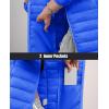 image:imageMAGCOMSEN Womens Hooded Puffer Jacket Lightweight Quilted Padded Coat 4 Pockets Zipup Winter Warm OuterwearAzure Blue