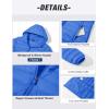 image:imageMAGCOMSEN Womens Hooded Puffer Jacket Lightweight Quilted Padded Coat 4 Pockets Zipup Winter Warm OuterwearAzure Blue