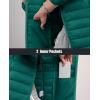 image:imageMAGCOMSEN Womens Hooded Puffer Jacket Lightweight Quilted Padded Coat 4 Pockets Zipup Winter Warm OuterwearEmerald Green