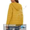 image:imageMAGCOMSEN Womens Hooded Puffer Jacket Lightweight Quilted Padded Coat 4 Pockets Zipup Winter Warm OuterwearGinger