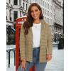 image:imageMAGCOMSEN Womens Hooded Puffer Jacket Lightweight Quilted Padded Coat 4 Pockets Zipup Winter Warm OuterwearKhaki