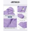 image:imageMAGCOMSEN Womens Hooded Puffer Jacket Lightweight Quilted Padded Coat 4 Pockets Zipup Winter Warm OuterwearLight Purple
