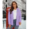 image:imageMAGCOMSEN Womens Hooded Puffer Jacket Lightweight Quilted Padded Coat 4 Pockets Zipup Winter Warm OuterwearLight Purple