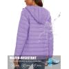 image:imageMAGCOMSEN Womens Hooded Puffer Jacket Lightweight Quilted Padded Coat 4 Pockets Zipup Winter Warm OuterwearLight Purple