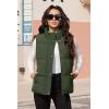 image:imageMAGCOMSEN Womens Puffer Down Vest Oversized Zip Up Outerwear Lightweight Winter Padded Gilet Jacket with PocketsArmy Green
