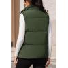 image:imageMAGCOMSEN Womens Puffer Down Vest Oversized Zip Up Outerwear Lightweight Winter Padded Gilet Jacket with PocketsArmy Green