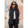 image:imageMAGCOMSEN Womens Puffer Down Vest Oversized Zip Up Outerwear Lightweight Winter Padded Gilet Jacket with PocketsBlack
