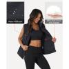 image:imageMAGCOMSEN Womens Puffer Down Vest Oversized Zip Up Outerwear Lightweight Winter Padded Gilet Jacket with PocketsBlack