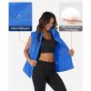 image:imageMAGCOMSEN Womens Puffer Down Vest Oversized Zip Up Outerwear Lightweight Winter Padded Gilet Jacket with PocketsColor Blue