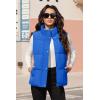 image:imageMAGCOMSEN Womens Puffer Down Vest Oversized Zip Up Outerwear Lightweight Winter Padded Gilet Jacket with PocketsColor Blue