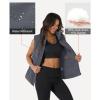 image:imageMAGCOMSEN Womens Puffer Down Vest Oversized Zip Up Outerwear Lightweight Winter Padded Gilet Jacket with PocketsDark Grey