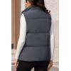 image:imageMAGCOMSEN Womens Puffer Down Vest Oversized Zip Up Outerwear Lightweight Winter Padded Gilet Jacket with PocketsDark Grey