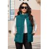 image:imageMAGCOMSEN Womens Puffer Down Vest Oversized Zip Up Outerwear Lightweight Winter Padded Gilet Jacket with PocketsEmerald Green