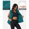 image:imageMAGCOMSEN Womens Puffer Down Vest Oversized Zip Up Outerwear Lightweight Winter Padded Gilet Jacket with PocketsEmerald Green
