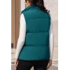 image:imageMAGCOMSEN Womens Puffer Down Vest Oversized Zip Up Outerwear Lightweight Winter Padded Gilet Jacket with PocketsEmerald Green