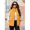 image:imageMAGCOMSEN Womens Puffer Down Vest Oversized Zip Up Outerwear Lightweight Winter Padded Gilet Jacket with PocketsGinger