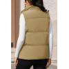 image:imageMAGCOMSEN Womens Puffer Down Vest Oversized Zip Up Outerwear Lightweight Winter Padded Gilet Jacket with PocketsKhaki