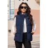 image:imageMAGCOMSEN Womens Puffer Down Vest Oversized Zip Up Outerwear Lightweight Winter Padded Gilet Jacket with PocketsNavy