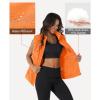 image:imageMAGCOMSEN Womens Puffer Down Vest Oversized Zip Up Outerwear Lightweight Winter Padded Gilet Jacket with PocketsOrange
