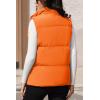 image:imageMAGCOMSEN Womens Puffer Down Vest Oversized Zip Up Outerwear Lightweight Winter Padded Gilet Jacket with PocketsOrange