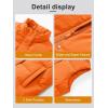image:imageMAGCOMSEN Womens Puffer Down Vest Oversized Zip Up Outerwear Lightweight Winter Padded Gilet Jacket with PocketsOrange