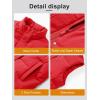 image:imageMAGCOMSEN Womens Puffer Down Vest Oversized Zip Up Outerwear Lightweight Winter Padded Gilet Jacket with PocketsRed
