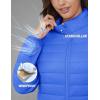 image:imageMAGCOMSEN Womens Puffer Jacket Lightweight Quilted Padded 4 Pockets Zipup Standcollar Winter Fleece CoatAzure Blue