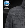 image:imageMAGCOMSEN Womens Puffer Jacket Lightweight Quilted Padded 4 Pockets Zipup Standcollar Winter Fleece CoatDark Grey