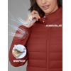 image:imageMAGCOMSEN Womens Puffer Jacket Lightweight Quilted Padded 4 Pockets Zipup Standcollar Winter Fleece CoatDeep Orange