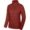 image:imageMAGCOMSEN Womens Puffer Jacket Lightweight Quilted Padded 4 Pockets Zipup Standcollar Winter Fleece CoatDeep Orange