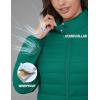 image:imageMAGCOMSEN Womens Puffer Jacket Lightweight Quilted Padded 4 Pockets Zipup Standcollar Winter Fleece CoatEmerald Green