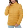 image:imageMAGCOMSEN Womens Puffer Jacket Lightweight Quilted Padded 4 Pockets Zipup Standcollar Winter Fleece CoatGinger