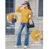 image:imageMAGCOMSEN Womens Puffer Jacket Lightweight Quilted Padded 4 Pockets Zipup Standcollar Winter Fleece CoatGinger