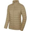 image:imageMAGCOMSEN Womens Puffer Jacket Lightweight Quilted Padded 4 Pockets Zipup Standcollar Winter Fleece CoatKhaki