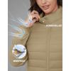 image:imageMAGCOMSEN Womens Puffer Jacket Lightweight Quilted Padded 4 Pockets Zipup Standcollar Winter Fleece CoatKhaki