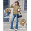 image:imageMAGCOMSEN Womens Puffer Jacket Lightweight Quilted Padded 4 Pockets Zipup Standcollar Winter Fleece CoatKhaki