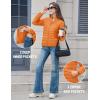 image:imageMAGCOMSEN Womens Puffer Jacket Lightweight Quilted Padded 4 Pockets Zipup Standcollar Winter Fleece CoatOrange