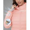 image:imageMAGCOMSEN Womens Puffer Jacket Lightweight Quilted Padded 4 Pockets Zipup Standcollar Winter Fleece CoatPink