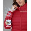 image:imageMAGCOMSEN Womens Puffer Jacket Lightweight Quilted Padded 4 Pockets Zipup Standcollar Winter Fleece CoatTomato Red