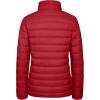 image:imageMAGCOMSEN Womens Puffer Jacket Lightweight Quilted Padded 4 Pockets Zipup Standcollar Winter Fleece CoatTomato Red