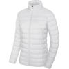 image:imageMAGCOMSEN Womens Puffer Jacket Lightweight Quilted Padded 4 Pockets Zipup Standcollar Winter Fleece CoatWhite