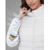 image:imageMAGCOMSEN Womens Puffer Jacket Lightweight Quilted Padded 4 Pockets Zipup Standcollar Winter Fleece CoatWhite