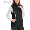 image:imageMAGCOMSEN Womens Puffer Vest Lightweight Stand Collar Zip 4 Pockets Puffy Vests Sleeveless Quilted Padded OuterwearA1black