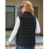 image:imageMAGCOMSEN Womens Puffer Vest Lightweight Stand Collar Zip 4 Pockets Puffy Vests Sleeveless Quilted Padded OuterwearA1black