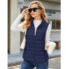 image:imageMAGCOMSEN Womens Puffer Vest Lightweight Stand Collar Zip 4 Pockets Puffy Vests Sleeveless Quilted Padded OuterwearAnavy
