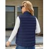 image:imageMAGCOMSEN Womens Puffer Vest Lightweight Stand Collar Zip 4 Pockets Puffy Vests Sleeveless Quilted Padded OuterwearAnavy