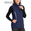 image:imageMAGCOMSEN Womens Puffer Vest Lightweight Stand Collar Zip 4 Pockets Puffy Vests Sleeveless Quilted Padded OuterwearAnavy