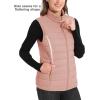 image:imageMAGCOMSEN Womens Puffer Vest Lightweight Stand Collar Zip 4 Pockets Puffy Vests Sleeveless Quilted Padded OuterwearApricot