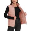 image:imageMAGCOMSEN Womens Puffer Vest Lightweight Stand Collar Zip 4 Pockets Puffy Vests Sleeveless Quilted Padded OuterwearApricot